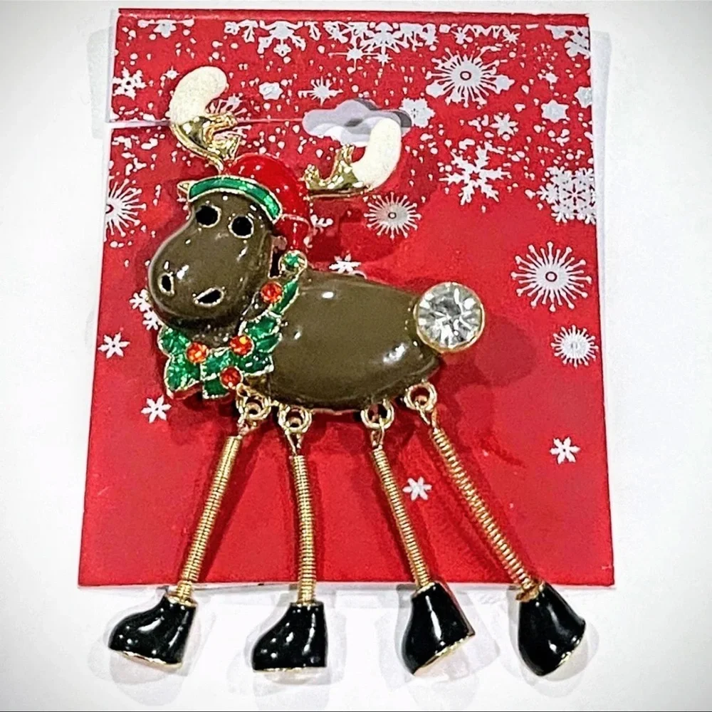 Springy Leg Moose Pin - Picture 3 of 6